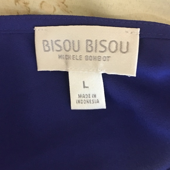 BISOU BISOU Blouse. Size L 100% Polyester - Picture 7 of 8